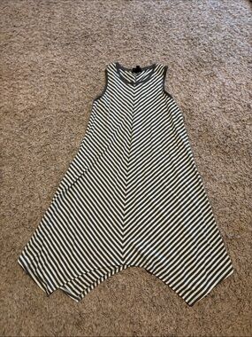 We The Free Olive Green & White Striped Crewneck Tank